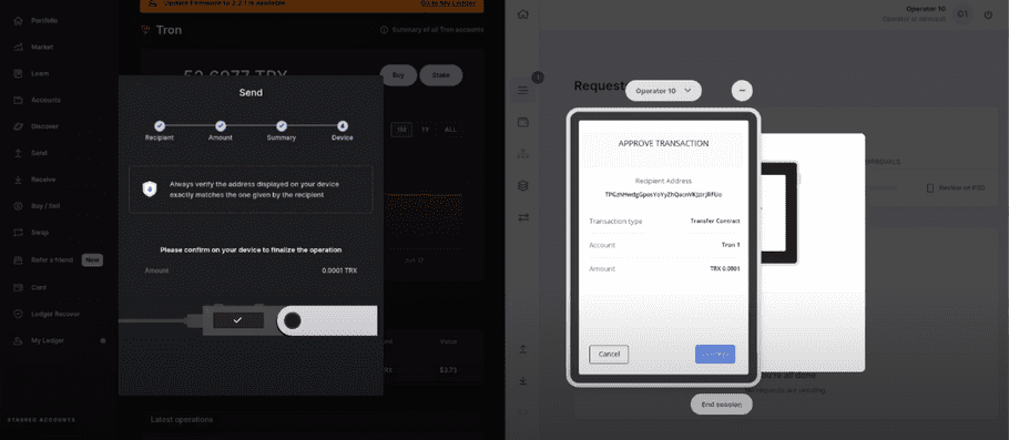 ledger live send step 3